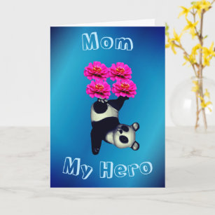 Mum My Hero Juggling Panda Birthday Card