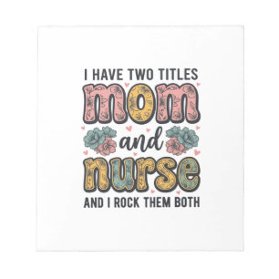 Mum Nurse Floral Vintage Quote Design_1 Notepad