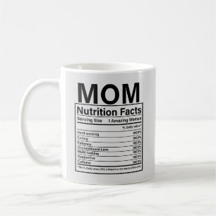 Mum Nutrition Facts Custom Coffee Mug