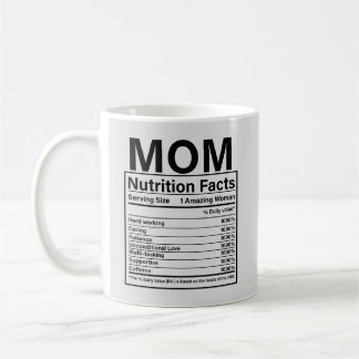 Mum Nutrition Facts Custom Coffee Mug