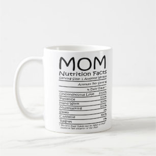 Mum Nutritional Facts Funny Mothers Day Coffee Mug