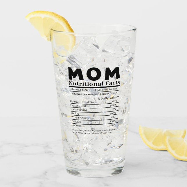 Mum Nutritional Facts Glass (Front Ice)