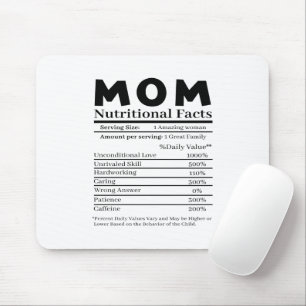 Mum Nutritional Facts Mouse Pad
