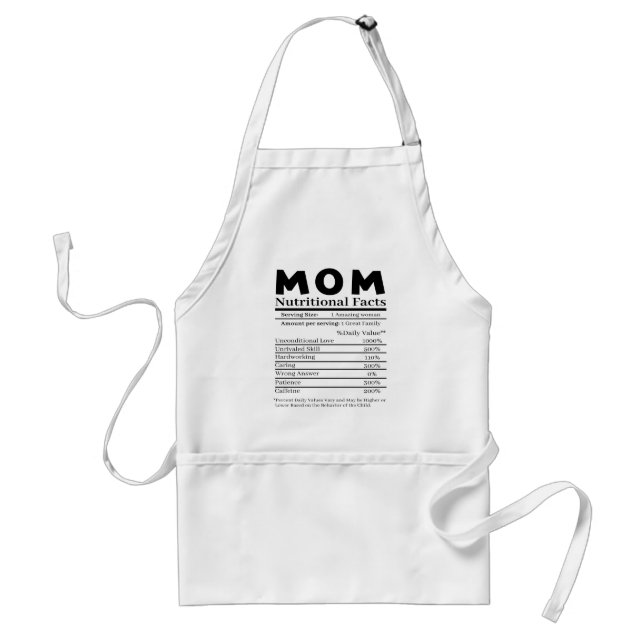 Mum Nutritional Facts Standard Apron (Front)