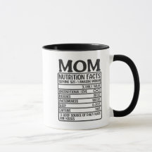 Mum Nutritional Label Mug