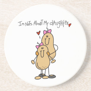 Mum - Nuts About My Daughter T-shirts and Gifts Coaster