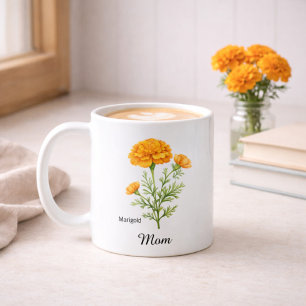 Mum October Birth Flower Marigold Coffee Mug