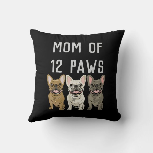 Mum of 12 paws cushion (Back)
