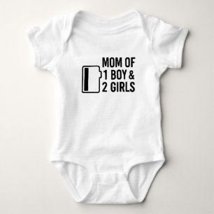 Mum of 1 Boy & 2 Girls  Baby Bodysuit
