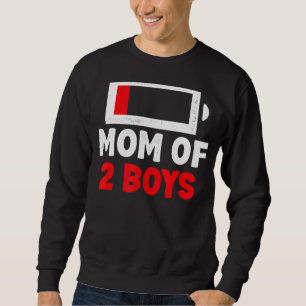 Mum Of 2 Boys From Son Mothers Day Birthday Sweatshirt