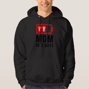 Mum Of 2 Boys  From Son Mothers Day Birthday Women Hoodie