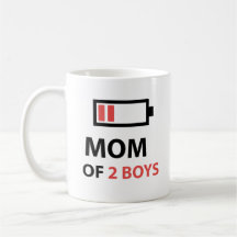 Mum of 2 Boys Gift Mothers Day Birthday For Her