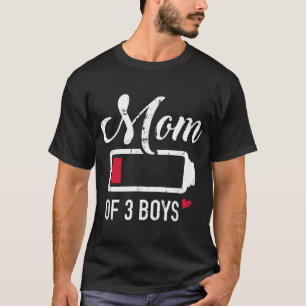 Mum of 3 boys low battery T-Shirt