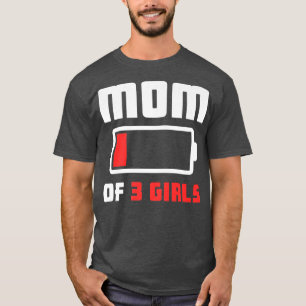 Mum of 3 Girls  Funny Mother's Day Premium T-Shirt