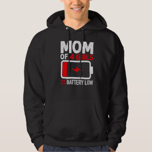 Mum Of 4 Girls   From Daughter Mothers Day Women Hoodie