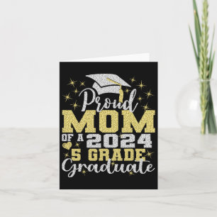 Mum Of 5th Grade Graduate 2024 Elementary Graduati Card