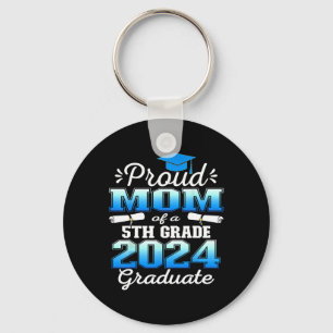 Mum Of 5th Grade Graduate 2024 Elementary Graduati Key Ring