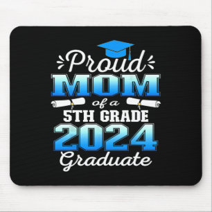Mum Of 5th Grade Graduate 2024 Elementary Graduati Mouse Pad