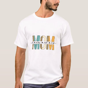 Mum Of A Boy And A Girl Half Leopard Style Mother T-Shirt