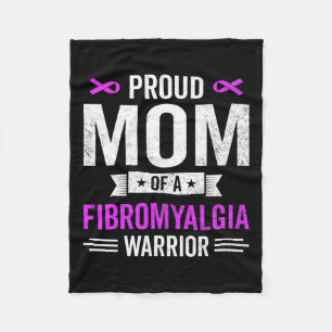 Mum Of A Fibromyalgia Warrior Survivor Awareness G Fleece Blanket