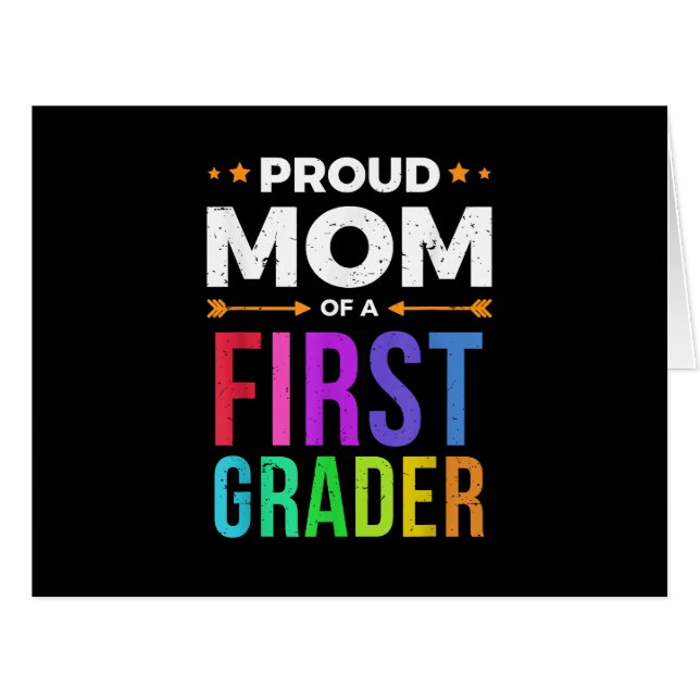 Mum Of A First Grader Shirt First Day Of School Gi (Front Horizontal)