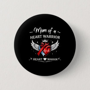 Mum of a heart warrior chd awareness family 6 cm round badge