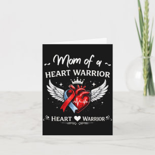 Mum of a heart warrior chd awareness family card