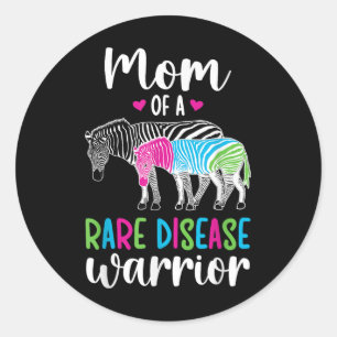 Mum Of A Rare Disease Warrior Mother Rare Disease Classic Round Sticker
