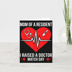 Mum of a resident raised a doctor match day 2026 card
