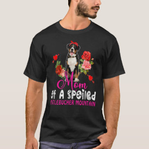 Mum Of A Spoiled Entlebucher Mountain Cute Dog Bow T-Shirt