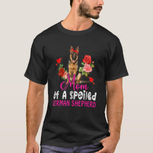 Mum Of A Spoiled German Shepherd Cute Dog Bow Tie T-Shirt
