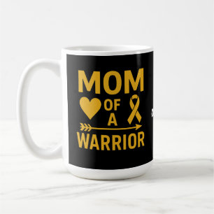 Mum of a Warrior Childhood Cancer Awareness Design Coffee Mug