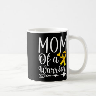 Mum Of A Warrior Childhood Cancer Awareness Suppor Coffee Mug