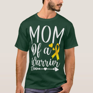 Mum Of A Warrior Childhood Cancer Awareness Suppor T-Shirt