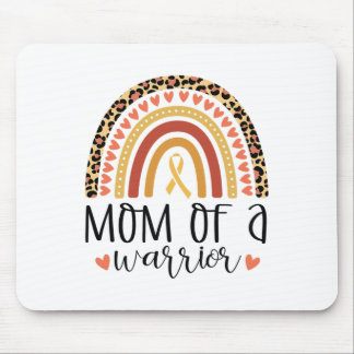 Mum Of A Warrior Childhood Cancer Leopard Print Ra Mouse Pad