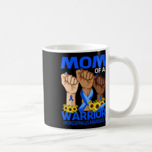 Mum Of A Warrior Hydrocephalus Awareness Sunflower Coffee Mug