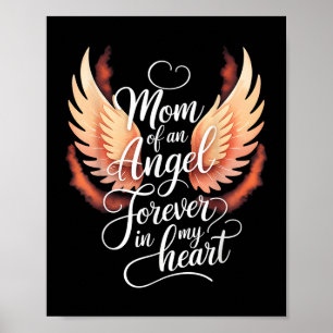 Mum Of An Angel Mothers Day Heaven Angel Infant Lo Poster