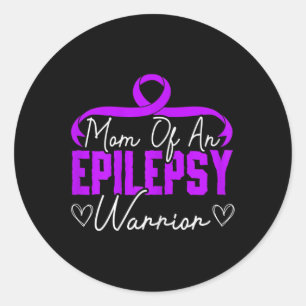 Mum Of An Epilepsy Warrior Epilepsy Support Disabi Classic Round Sticker
