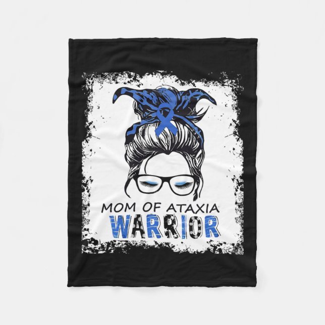 Mum Of Ataxia Warrior  Fleece Blanket (Front)
