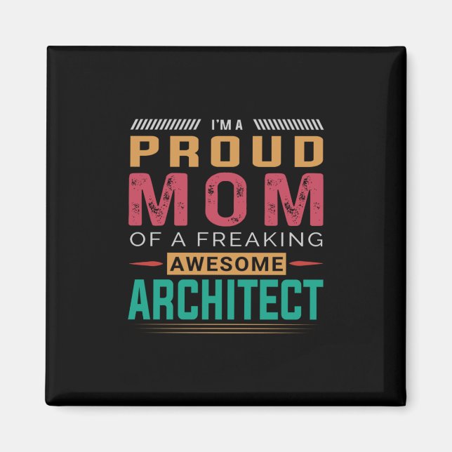Mum Of Awesome Architect Magnet (Front)