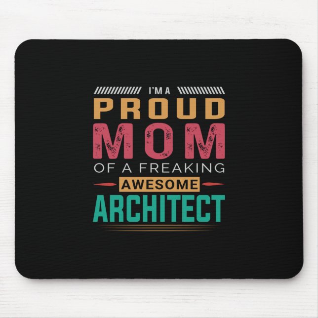 Mum Of Awesome Architect Mouse Pad (Front)