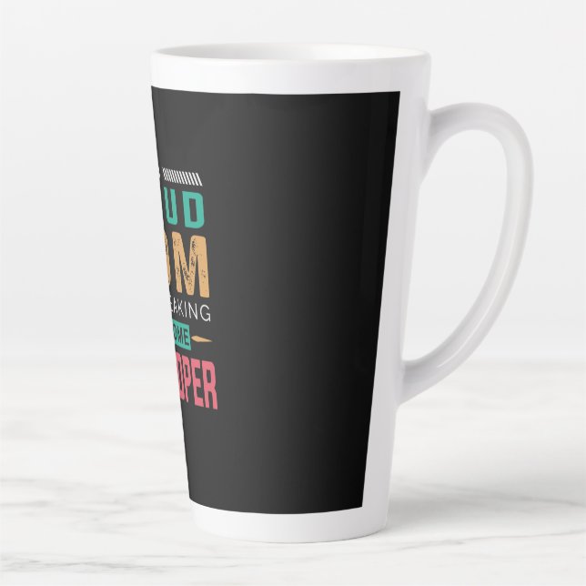Mum Of Awesome Developer Latte Mug (Right)