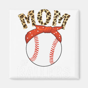 Mum Of Ballers Funny Baseball Softball Game Mother Magnet