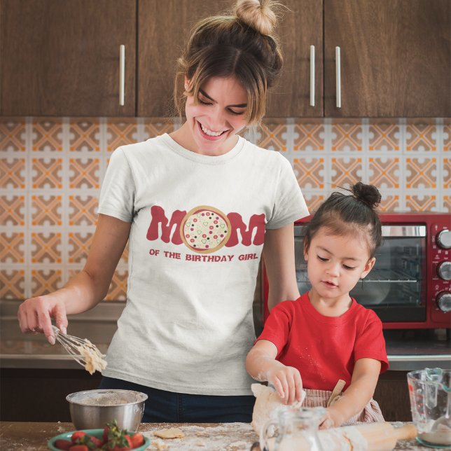 Mum of Birthday Boy or Girl Pizza Birthday Party T-Shirt (Creator Uploaded)