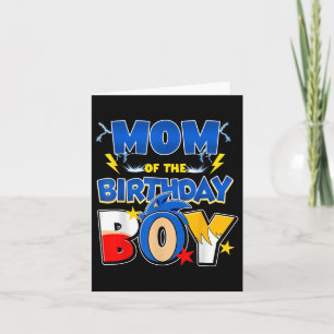 Mum Of Birthday Boy Video Game Family Matching Kid Card