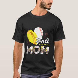 Mum of Both Baseball Softball Mother s Day For Fam T-Shirt