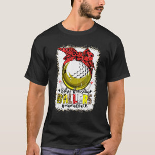 Mum Of Both Bowling Golf Busy Raising Ballers Mum  T-Shirt