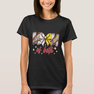 Mum Of Both Bysebyll Softbyll Coquette Bow Mother' T-Shirt