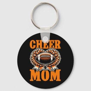 Mum Of Both Footll Cheerleading Cheer Mum Game Day Key Ring