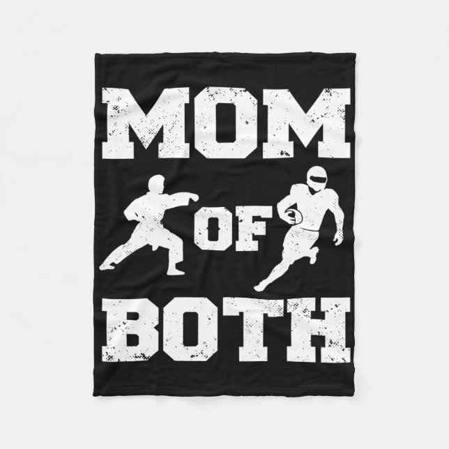 Mum Of Both Funny Footll Karate Mum  Fleece Blanket (Front)